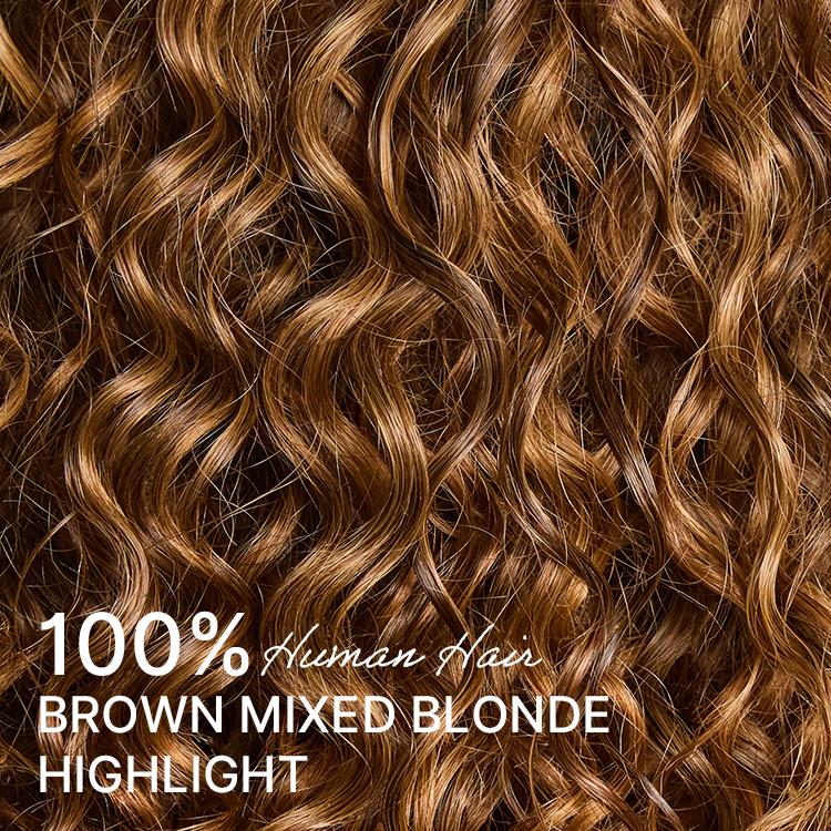 【Exclude LIVE Buy 2 Get 1】Ombre Brown Highlight Boho Braids Deep Curly Glueless 5x5 Closure Pre-Cut Lace Short Curly Wig 100% Human Hair