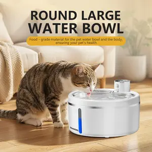 Smart Wireless Dynamic Cat Water Dispenser Ultra Silent 2.5L/84.54oz Automatic Pet Water Bowl Equipped with Four-Layer Filtration System Ultra-Quiet Water Pump Dual Power Supply For Cats and Dogs,summervibes