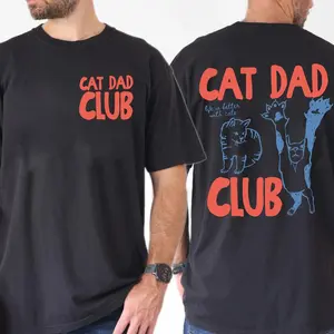 Winter outfits Cat Dad Shirt 2 Side, Cat Dad Tee, Comfort Colors Cat Dad Club T Shirt, Back Design Tee Funny Cat Shirt, Cat Lover, New Cat Dad Shirt, Pet Parent