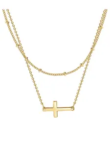 Cross Pendant Necklace for Women & Girls, Stainless Steel Jewelry for Party, Daily Clothing Decor, Trendy All-match & Exquisite Jewelry for Birthday Gift