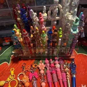 Beaded Luxury Pens - Stylish Caps & Unique Bead Designs - Versatile Stylus & Keychain - Elegant Writing Accessories