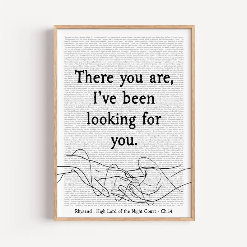Rhysand Quote Poster: ACOTAR Chapter 54 Art - Sarah J. Maas Print