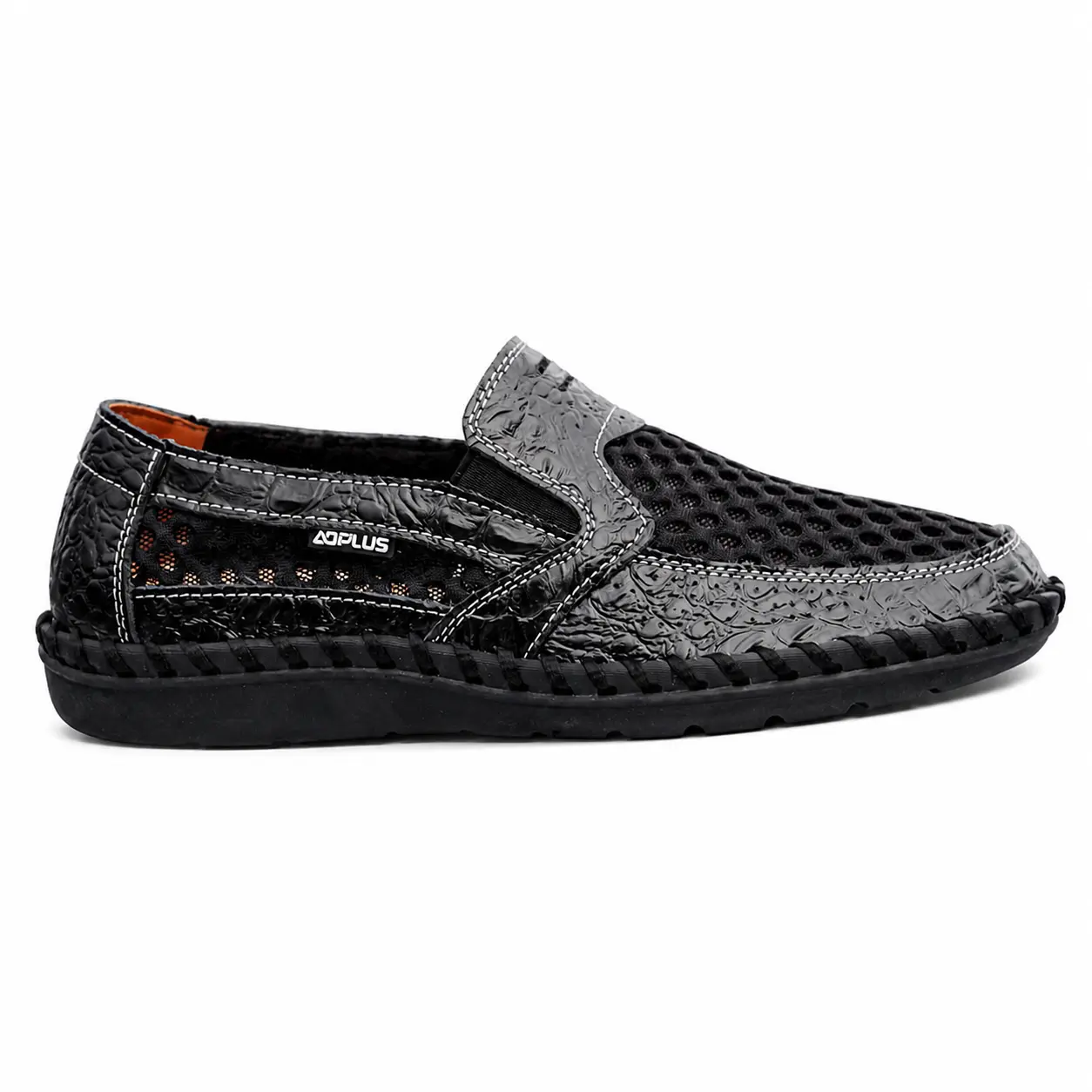 Men's Italian Hand-Stitched Summer Water Shoes - Breathable, Lightweight, Wear-Resistant Sole Slip-On Loafers for Driving, Beach