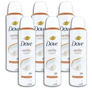 Dove Original Aerosol Spray Deodorant & Anti-Perspirant 150ML 6 Pack - 48-Hour Protection Fast-Drying Lightweight Formula Moisturizing Cream No White Marks