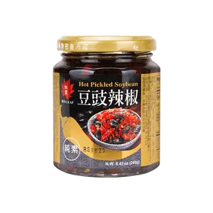 HONGYE Fermented Black Bean Chili Sauce - Spicy Doubanjiang Red Oil Flavor, 240g Jar - Authentic Sichuan Chili Paste for Cooking, Stir-fry, Noodles, Dips