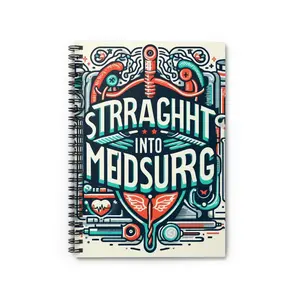 Copy of Spiral Notebook - Straight Into Meidsurg, Medical Study Journal, Gift for Nursing Students, Cozy Study Vibes, Inspirational Stationery