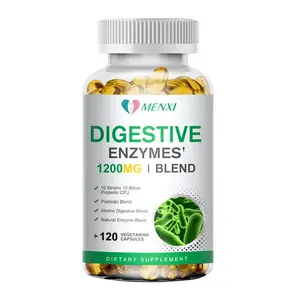Advanced Digestive Enzyme Complex with Prebiotics & Probiotics - Supports Gut Health, Nutrient Absorption & Bloating Relief, 120 Capsules