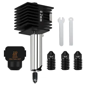0.2mm A1 Mini/A1 Hotend Print  Hot End Kit, with Extra 0.4mm 0.6mm 0.8mm Hardened Steel Nozzle  Cover Sock for Bambu Lab A1/A1 Mini  Printer