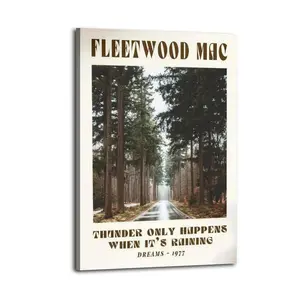 Fleetwood Mac Music Artistic Wall Decor, Waterproof Canvas Poster, Cute And Vibrant Poster for Bathroom, Living Room, Bedroom, Dorm, A Perfect Gift Idea for New Year Home Decor