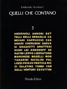 USED Book - Quelli che contano (Maestri italiani) (Italian Edition) by Ferdinando Anselmetti (Paperback) - italian