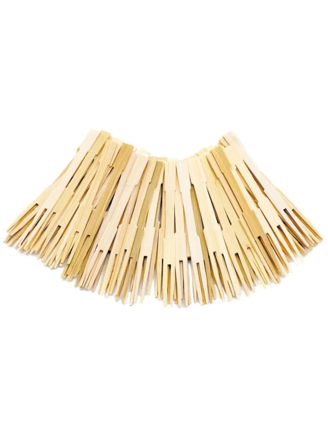 Norpro 190 Sturdy Bamboo Party Forks, 3.5 in. Width, 7 in. Height, Great for Large Gatherings