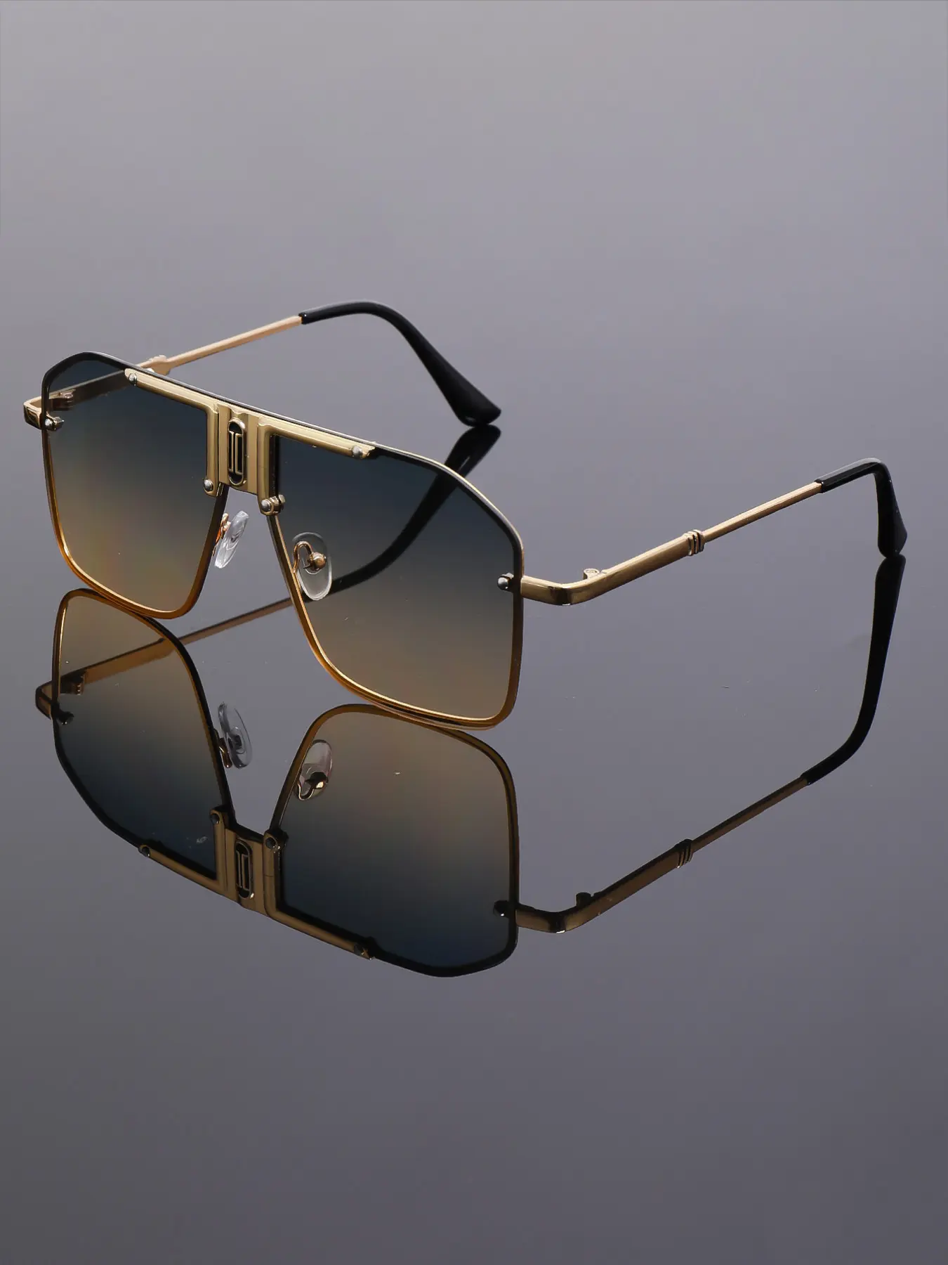 New Classic Simple One-Piece Oversized Fashion Glasses, Punk Couple Party Dance Decorative Glasses, Unisex Stylish Eyewear, Oversized Frame, Trendy Sunglasses, Fashionable Frames Sunglasses