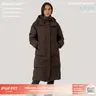 PUFFIT WarmCore Premium Classic Hooded Long Puffer Coat Women Long Ladies Quilted Outerwear Jacket Big Pocket,Water Repellent,Fall Winter Warm Basic Long Sleeve Tops Coat,Womenswear,2026 Shopping