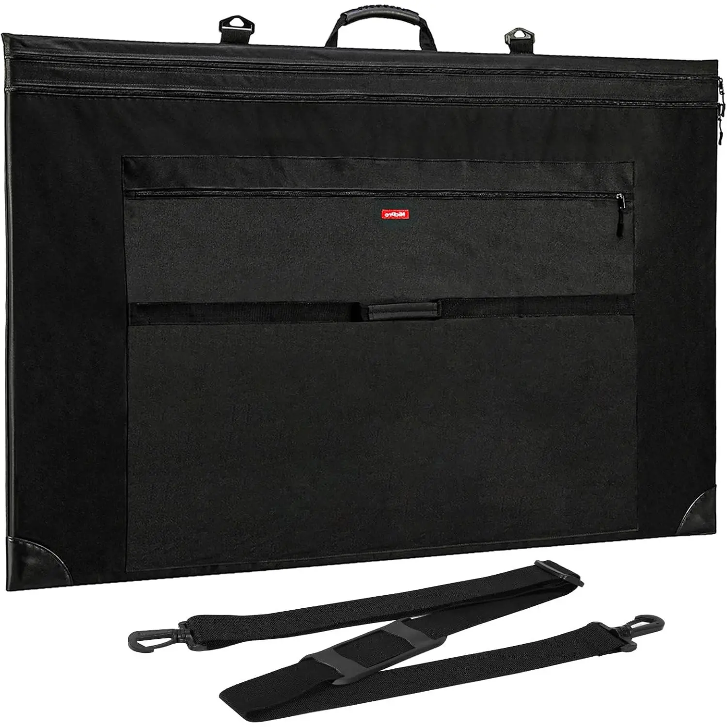 Light Weight Art Portfolio Bag, 36 x 48 Extra Large Art Portfolio Case with Detachable Shoulder Strap, Leather Corners, Carrying Storage Case for Artwork, Canvas, Poster, Sketching, and Drawing