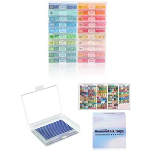Diamond Art Trays with Lids, PCS Diamond Painting Trays with Lids & Diamond Art Storage, Gift Box Diamond Painting Accessories for Diamond Art Beads