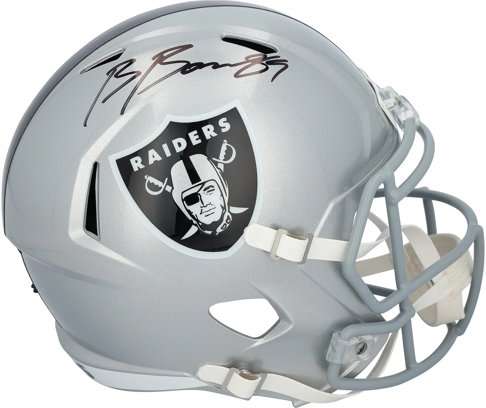 Brock Bowers Las Vegas Raiders Autographed Riddell Speed Replica Helmet - Fanatics Authentic Certified