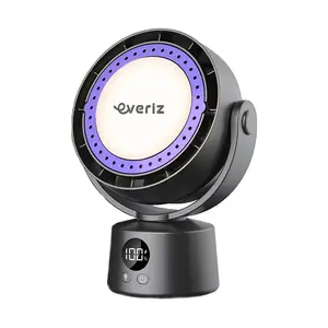 EVERIZ Desk Fan Quiet Oscillating Air Circulator Fan with Remote Control USB Rechargeable, Battery Operated Portable Desktop Fan