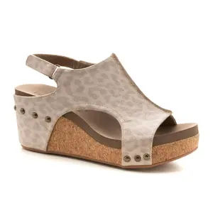 Carley Tan Leopard Smooth Sandal - Boutique by Corkys