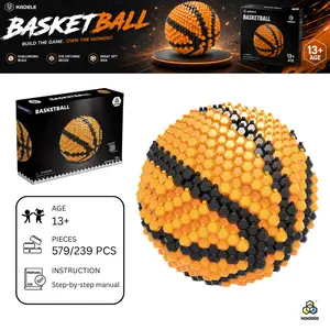 KADELE Basketball Building Blocks Set - DIY STEM Construction Kit, Basketball Fan Collectible Model, Sports Desk Decoration Gift for Teens & Adults Age 13+ Boys Girls Men Women