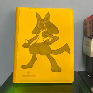 Gamegenic LASER ENGRAVED LUCARIO Binder Holds 360 Sleeved Cards 9 Pocket Pages Side Loading Trading Card Album