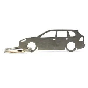 Cayenne (1st Gen 9PA) Turbo Silhouette Keychain