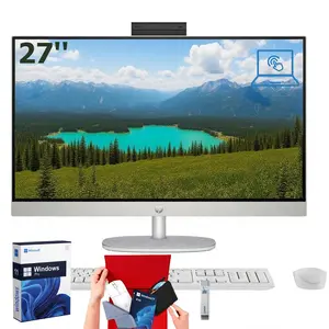 HP 27" FHD Touchscreen All-in-One Desktop, Height Adjustable, Win11 Pro, Intel Core Ultra 7 155U, 32GB Memory, 1TB SSD, Shell White, Bundle Included