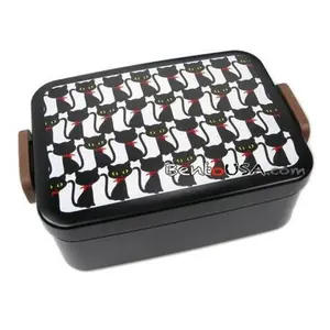 Hakoya Sandwich Box Deep Bento Lunch Box Black Cat