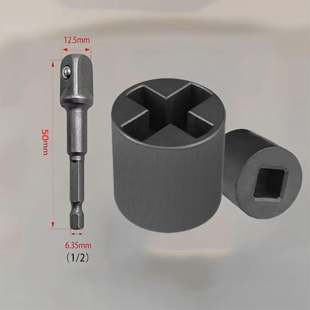 Universal Jack Socket Adapter for Hand Drill, Heavy-Duty Socket Converter for Scissor Car Jack, Rust-Resistant Steel, Easy Tire Change Tool