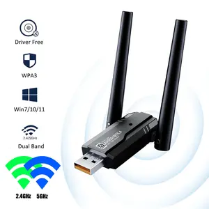 AX900 WiFi 6 Bluetooth 5.4 USB Dongle, Dual Band 5GHz/2.4GHz Wireless Adapter, USB 3.0 Network Card for Windows 11/10/7, Plug-and-Play for PC & Laptop