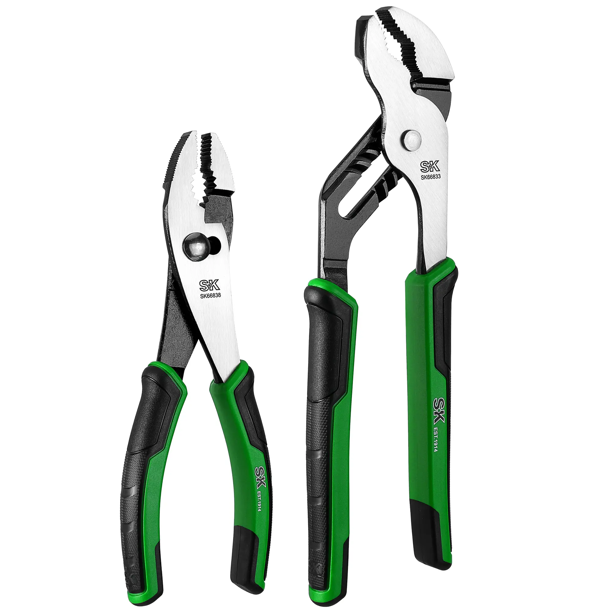 #fathersdaygift SK 2-Piece Pliers Set, 8-Inch Slip Joint & 10-Inch Groove Joint Pliers, Premium CR-V Construction, Ergonomic Anti-slip Handle for Comfortable Grip