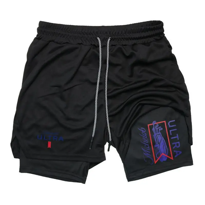 [Father's Day Gift] Michelob Ultra Commercial Golf Breathable Summer Shorts for Men Built-In Compression Layer