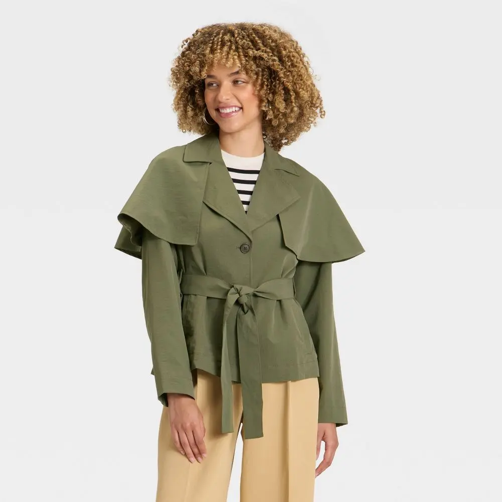 Women's Short Cape Trench - A