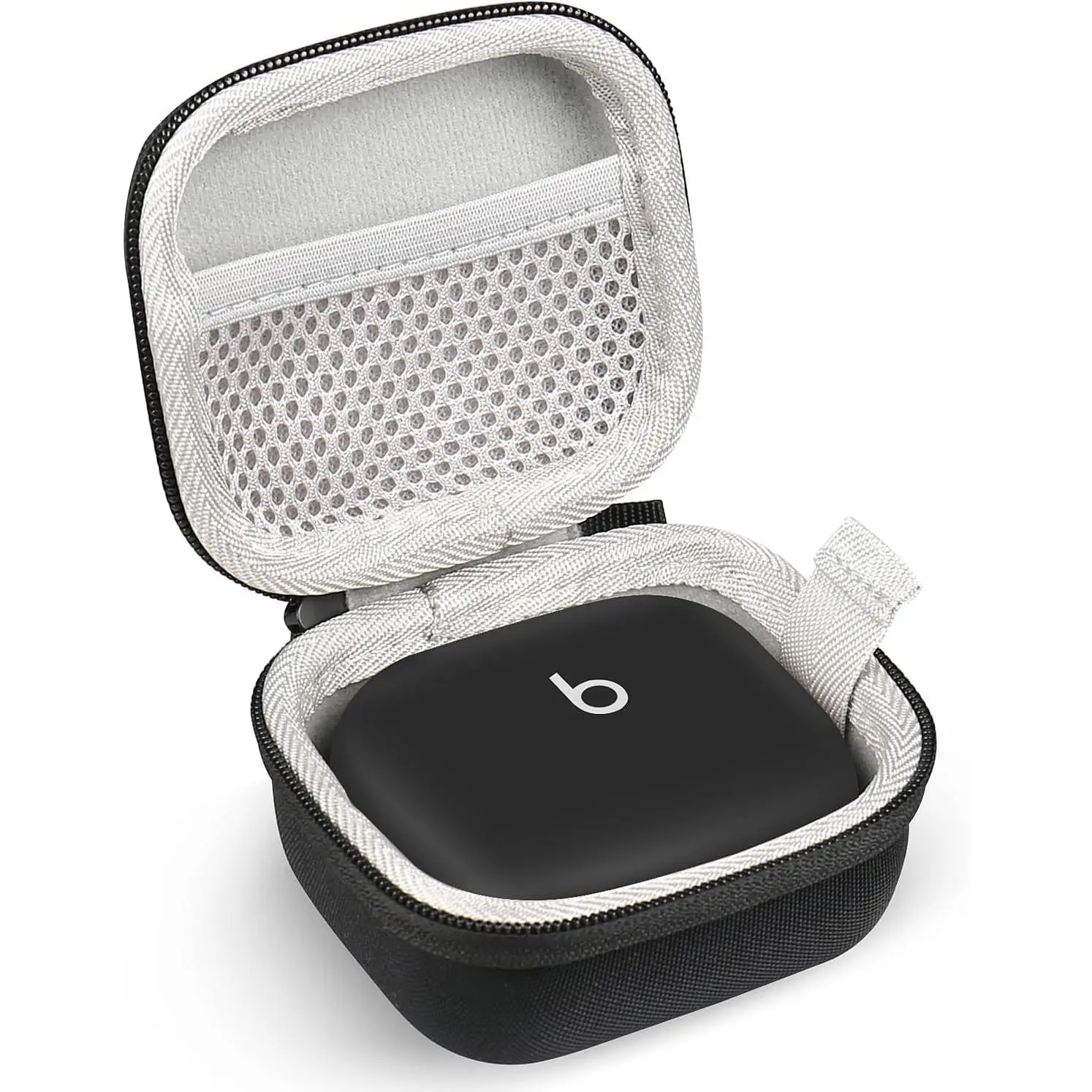 Earbud Case Compatible with  Powerbeats Pro 2 Wireless  Earbuds, Portable Travel Hard Shell Earphone Case - with Clip (Black)