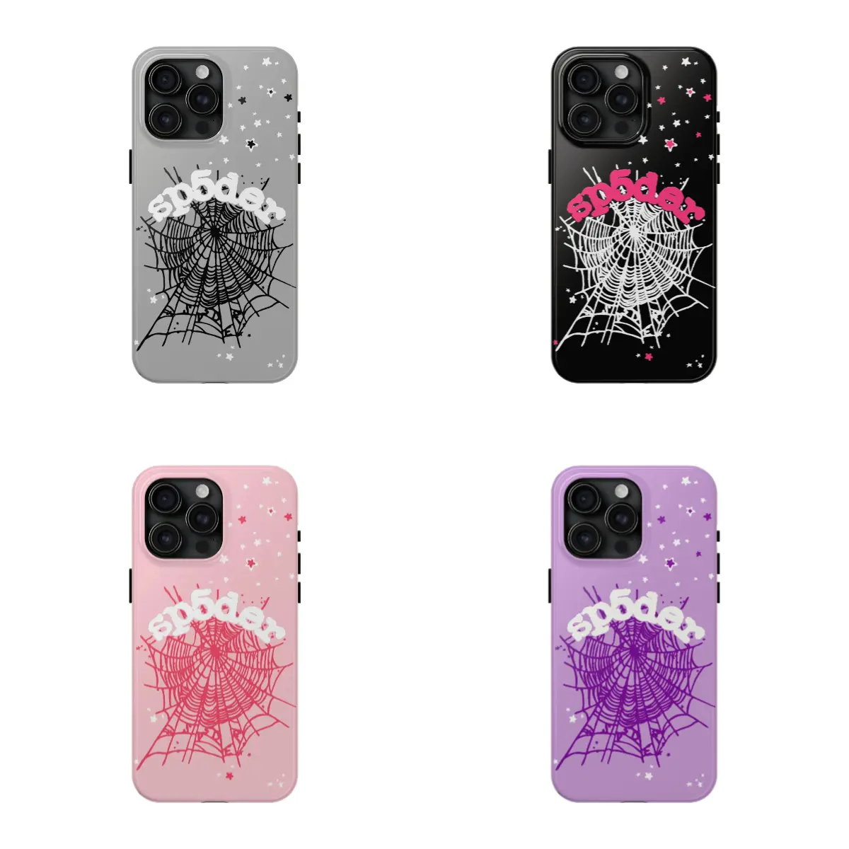 Colorful Spiderweb phone Cases For iPhone 12/13/14/15/16/17 Promax Pro Plus and 17 Air , Perfect for Her/Him fashionable gift