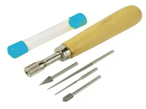 5Pc Diamond Bead Reamers Set With 4 Diamond Bead Reamer Tips