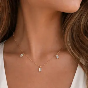 EVRY JEWELS Gold or Silver Plated Women's Twinkle Baby Necklace