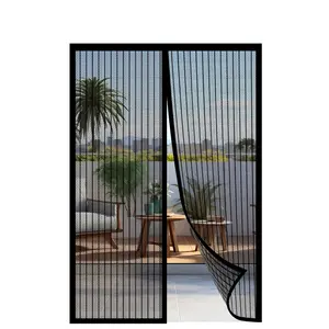 Heavy-Duty Magnetic Screen Door - Self-Sealing, Hands- Mesh Insect Screen, Pet and Child Friendly, Installs with Magnetic Strips, Durable Nylon Material, Bohemian Style, Hand Wash Only, Insect Barrier Door |   Mesh Partition Door |   Durable Nylon