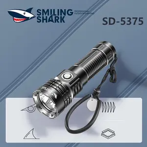 【SD-5375】 SmilingShark P70 LED Flashlight 26650 Battery Aluminum Alloy 5 Modes White Yellow Light Everyday Carry Portable