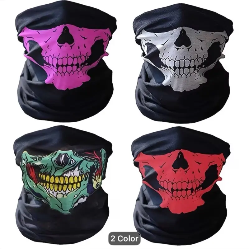 MultiColor Skull FaceMask Kigurumi Mask - 2 Color Options for Unique Style and Comfort