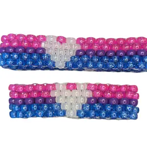 Bi Pride Flag with Glow in Dark Heart available in six sizes pride bracelets