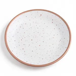 Rose Gold Trim Melamine Appetizer Plate - 6.25"