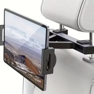 Car Tablet Cellphone Holder, Headrest Tablet Mount, Headrest Stand Cradle Compatible with Devices for 4.7-12.9" Cell Phones and Tablets - Rotatable Lazy Holder