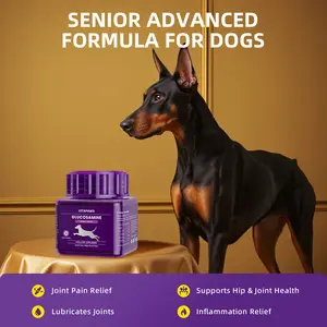 Vitapaws Glucosamine Joint Support Chews | Glucosamine + MSM + Chondroitin + Omegas | Daily Mobility, Flexibility & Cartilage Support | Antioxidant Protection | For Senior, Active & Large Breed Dogs | 80 Soft Chews