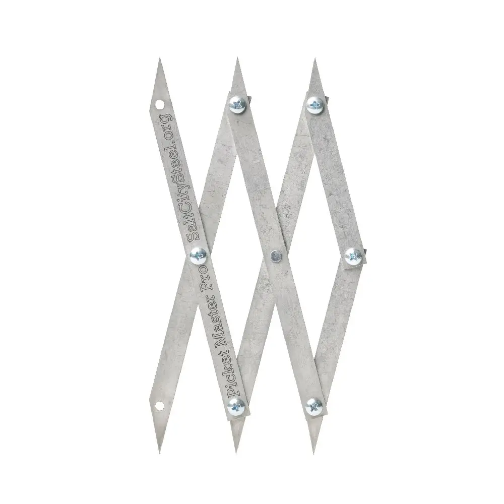 Picket Master Pro 3 Point Center Finder - American-Made Laser-Cut Stainless Steel Tool with Protective Case & Sticker Included