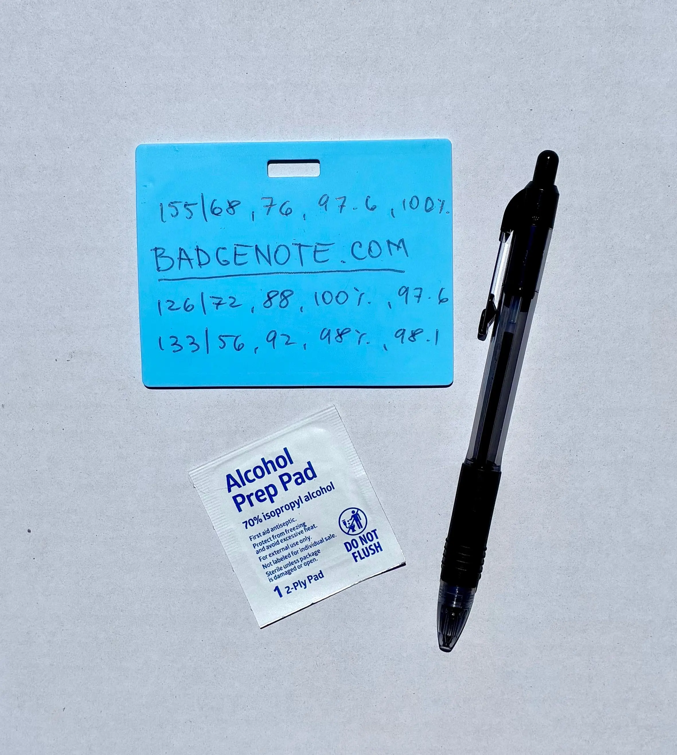 Horizontal Badge Note® with Ballpoint Pen (black ink)