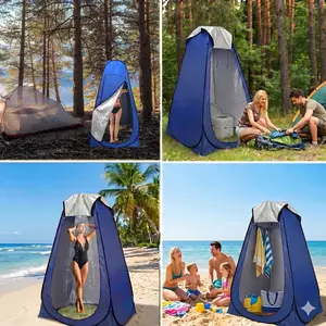 HTTMT Pop Up Instant Tent Rain Shelter Privacy Tent Shower Toilet Portable Changing Room for Beach Hiking Camping in Blue, Green, Camo