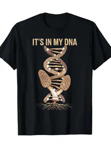 Mushroom Picking Mycology Fungi Mushroom Morel Hunting T-Shirt 100% Cotton, 220g, daily wear, Halloween, lightweight feel, home leisure, clean design, for adults, Thanksgiving