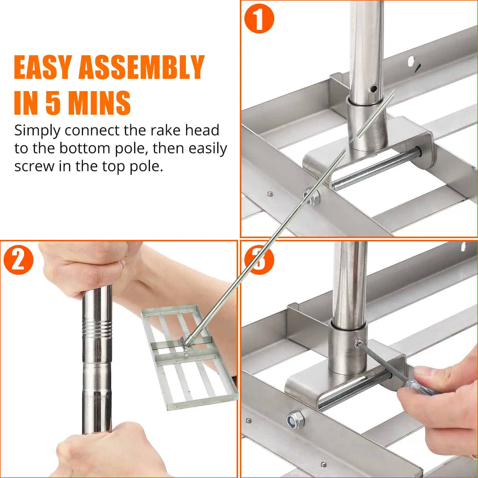 Hand push stainless steel 36 inches
