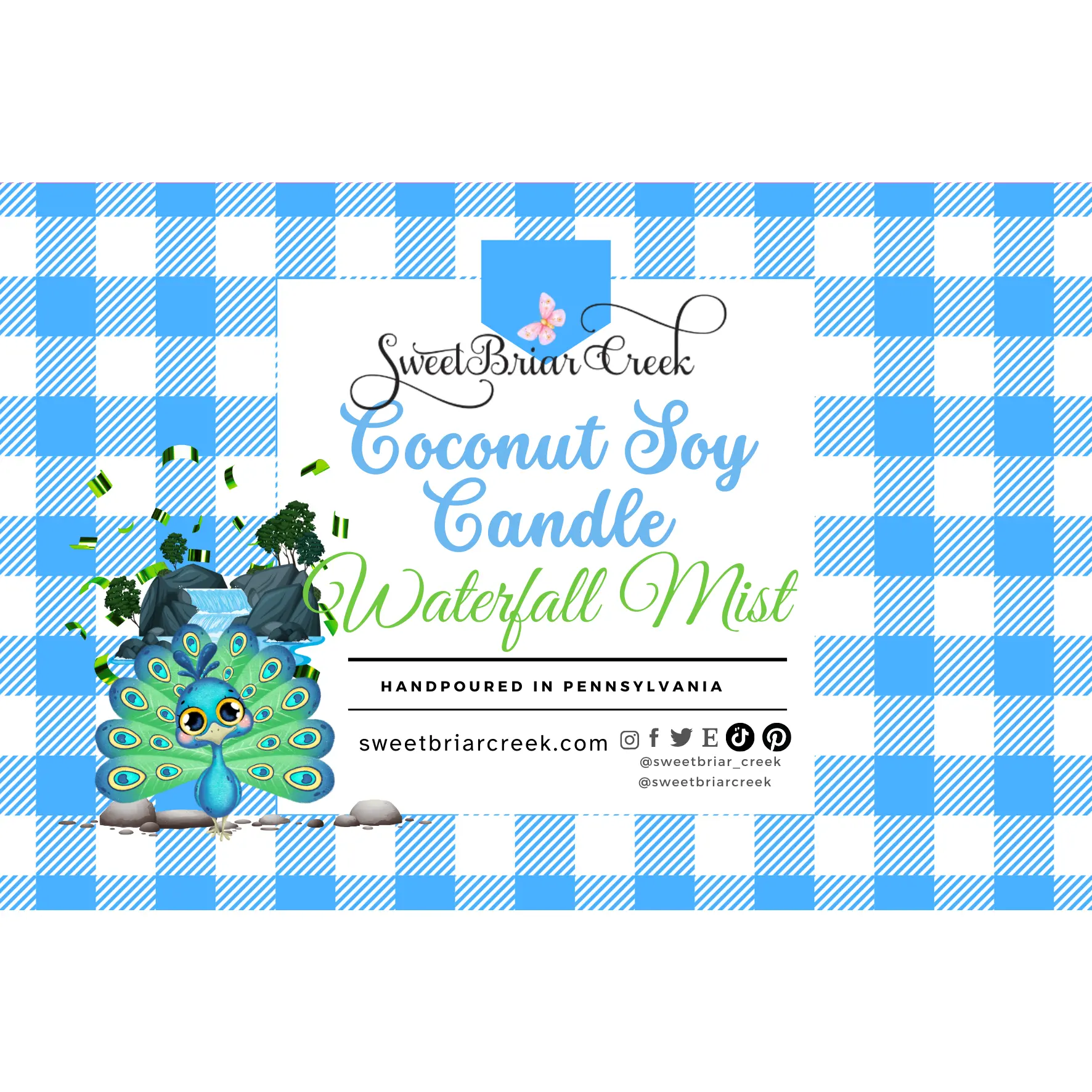 Waterfall Mist Coconut Soy Candle Box Decor