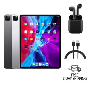 Refurbished Apple iPad Pro 12.9 (4th Gen) (WiFi + Cellular Unlocked) A2069 Acceptable Condition with Wireless Earbuds & 1 Year Warranty